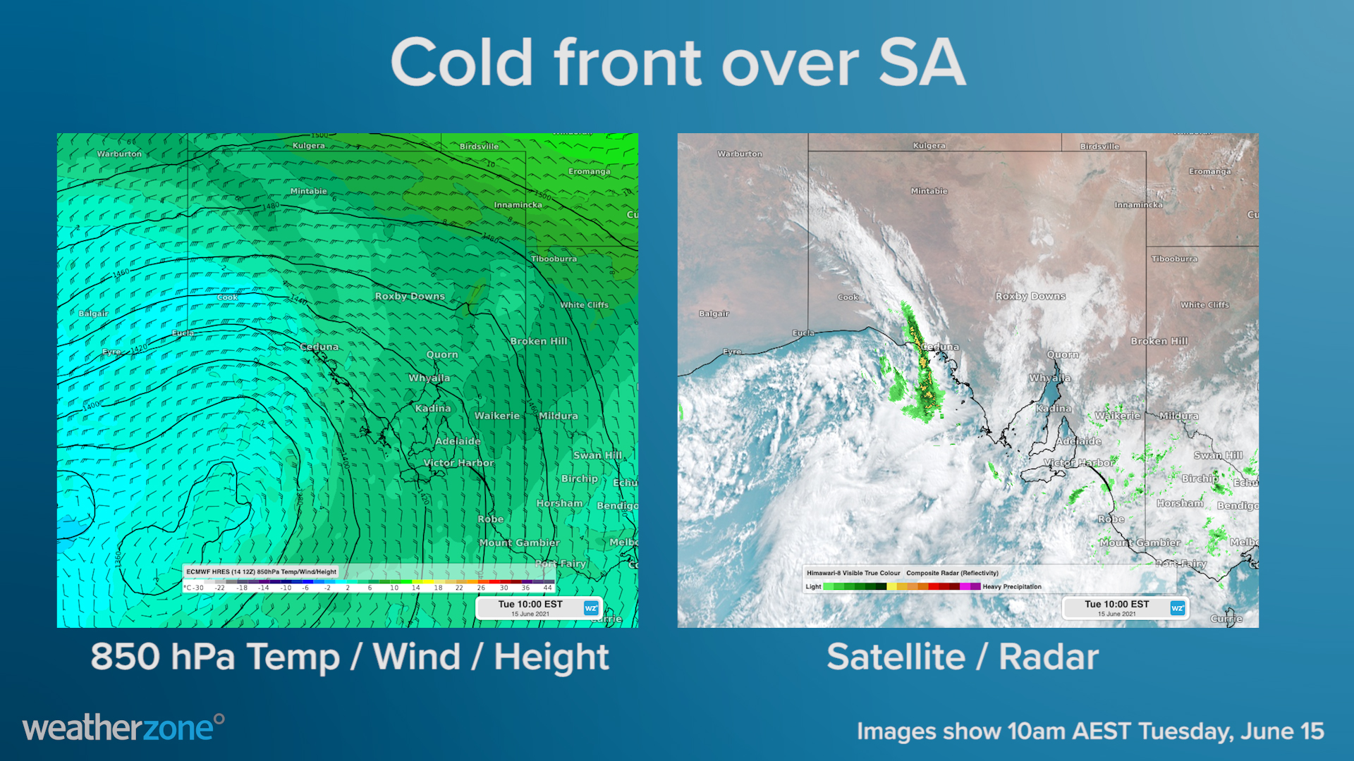 How cool are these images of a cold front over SA?