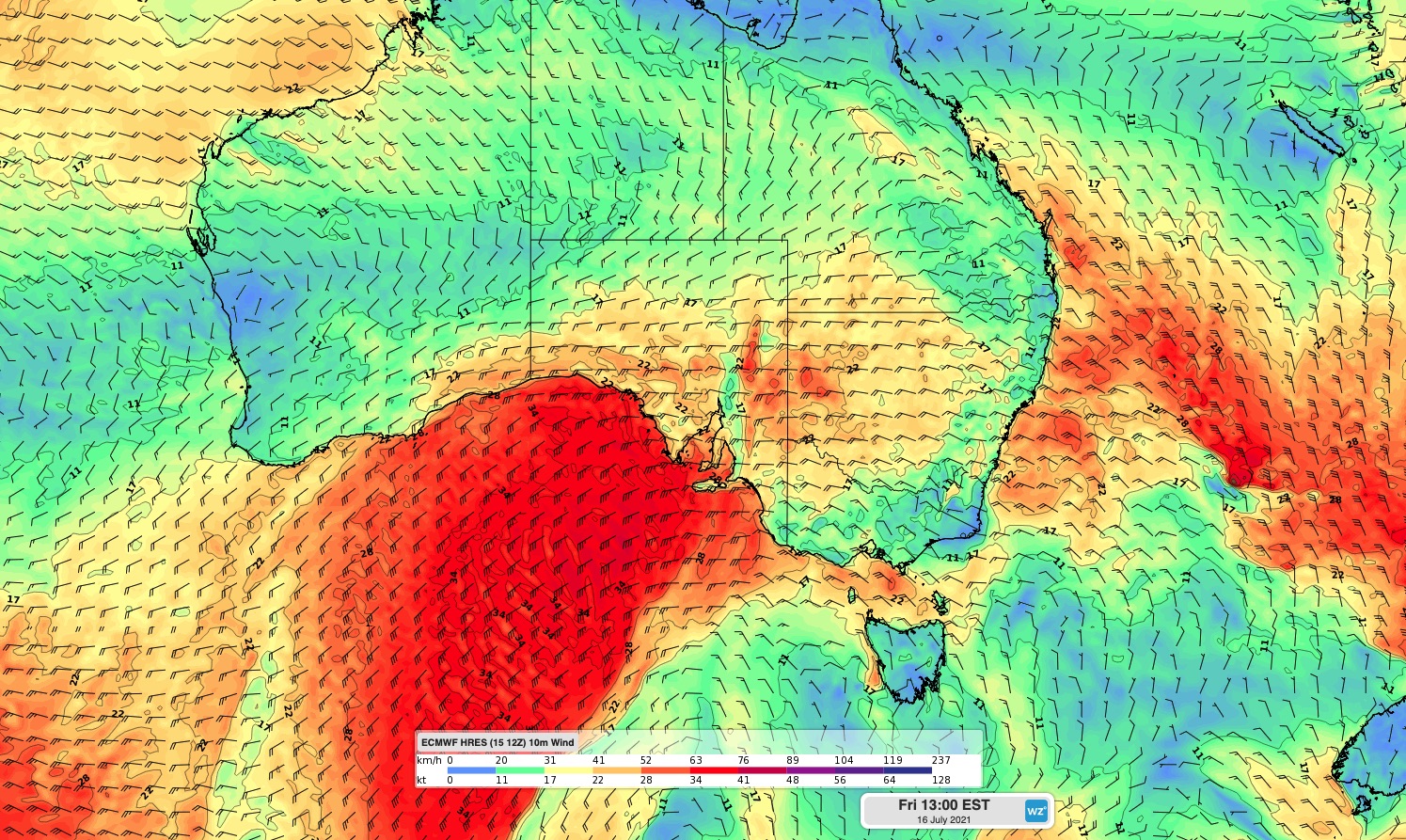 Damaging winds, rain and storms lashing four states