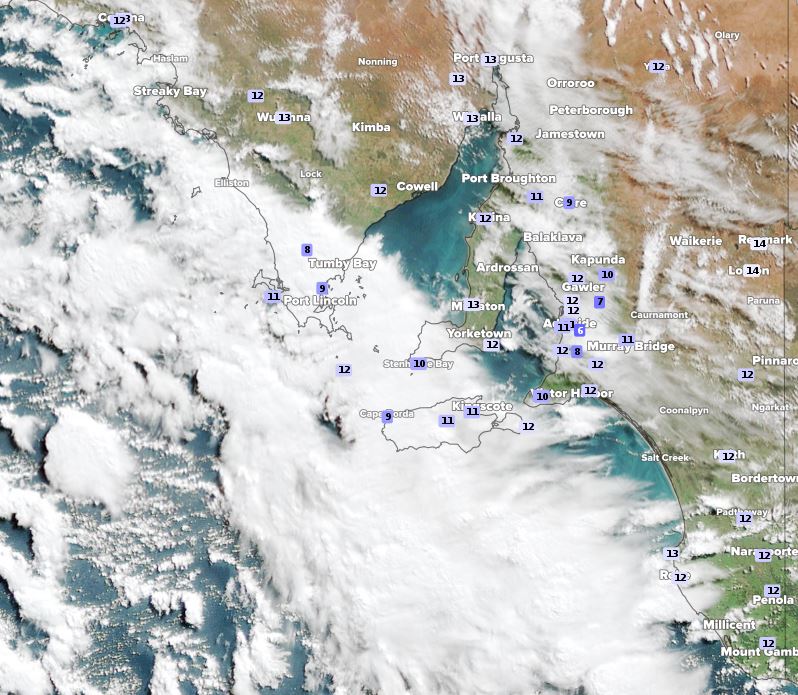 Winter delivering cold in South Australia 