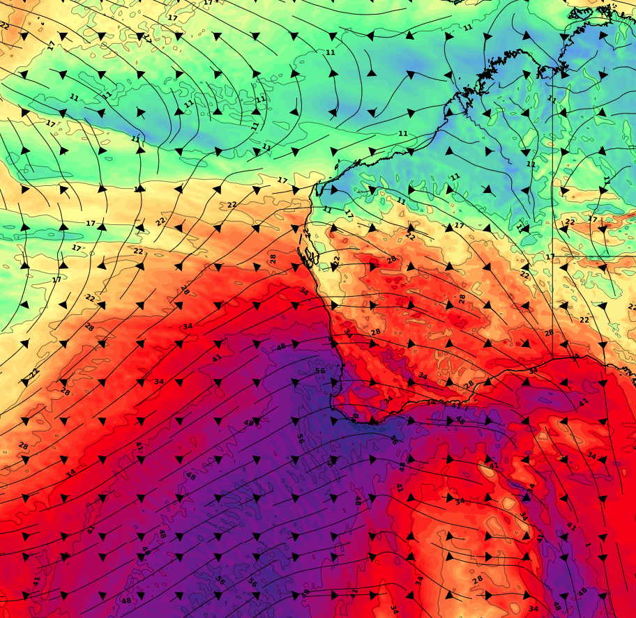 Destructive fronts heading for WA 
