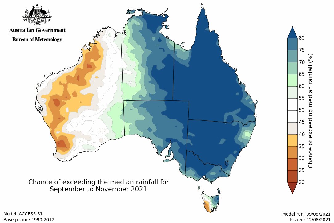 Wet spring still favoured for two-thirds of Australia