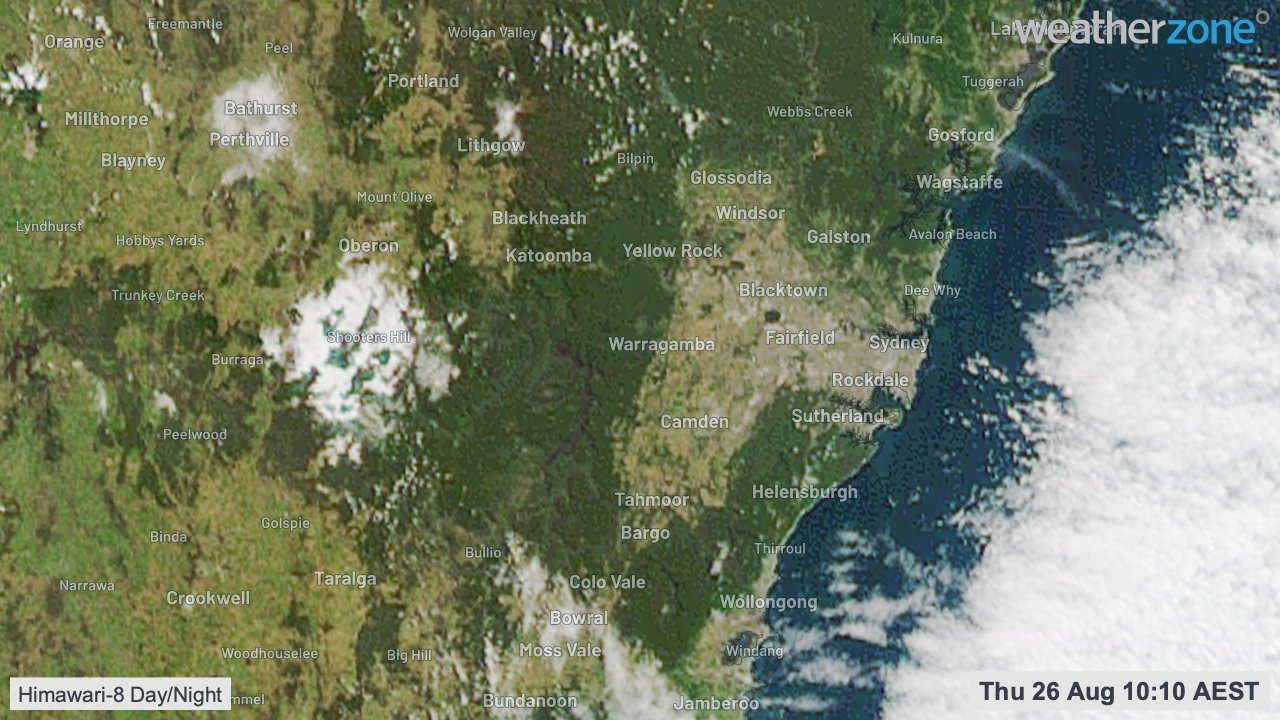 Amazing satellite image shows vast area of snow outside Sydney
