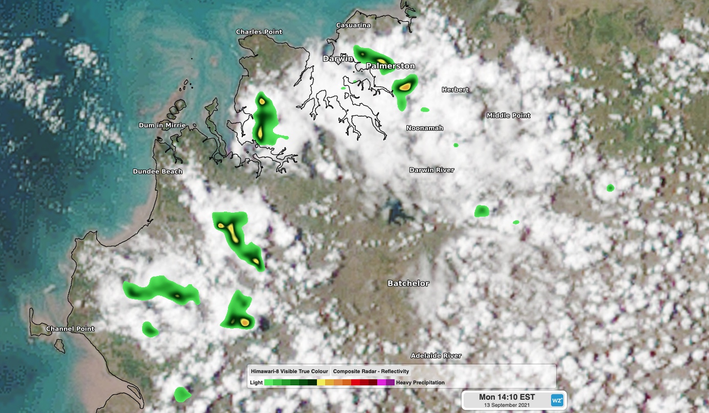 Clouds building as Top End dry season nears end