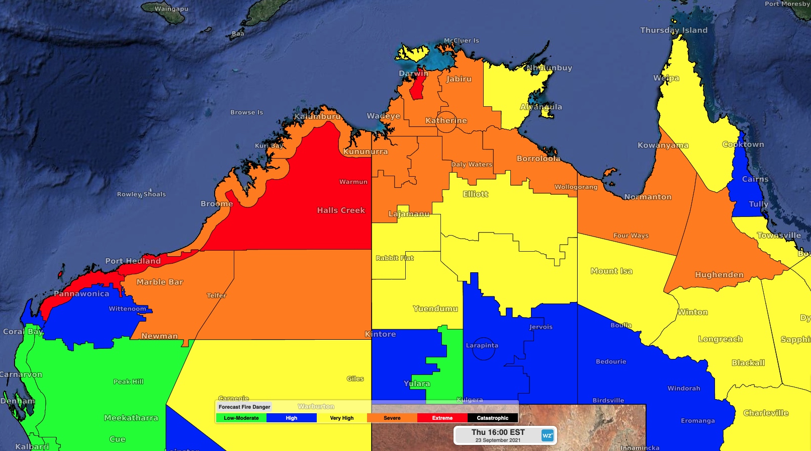 Nearrecord September warmth in Darwin