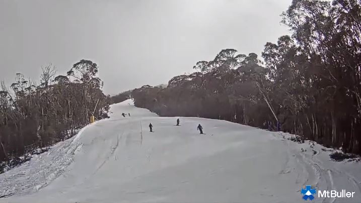 The moment when confused Victorian skiers feel the earthquake