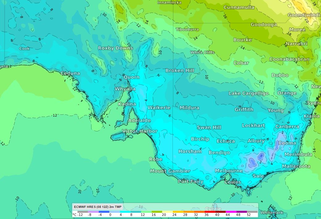 Australia's southeast slips back to shivery nights 