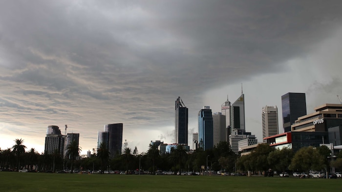 Perth's October rainfall record broken after storm moves over west coast, bringing hail