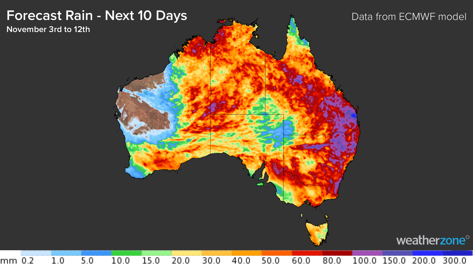 Nation-wide soaking over the next 10 days