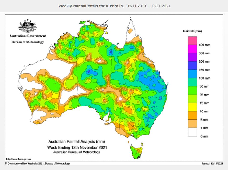 This is how much rain fell in Australia this week