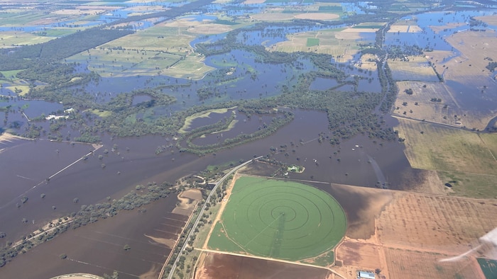 Extent of massive inland NSW flooding revealed from the air ? and more rain is on the way