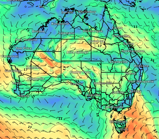 A cooling coastal wind