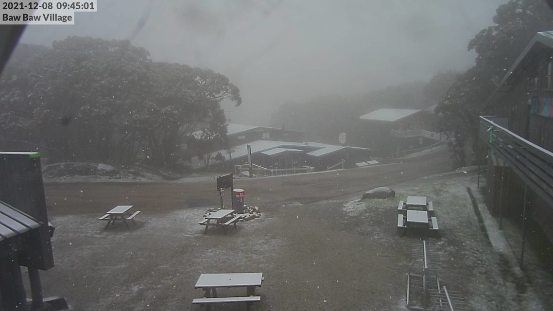 Snowing in southern Victoria on first day of cricket's long hot summer