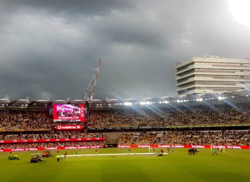 It wouldn't be a Gabba Test without a storm interruption