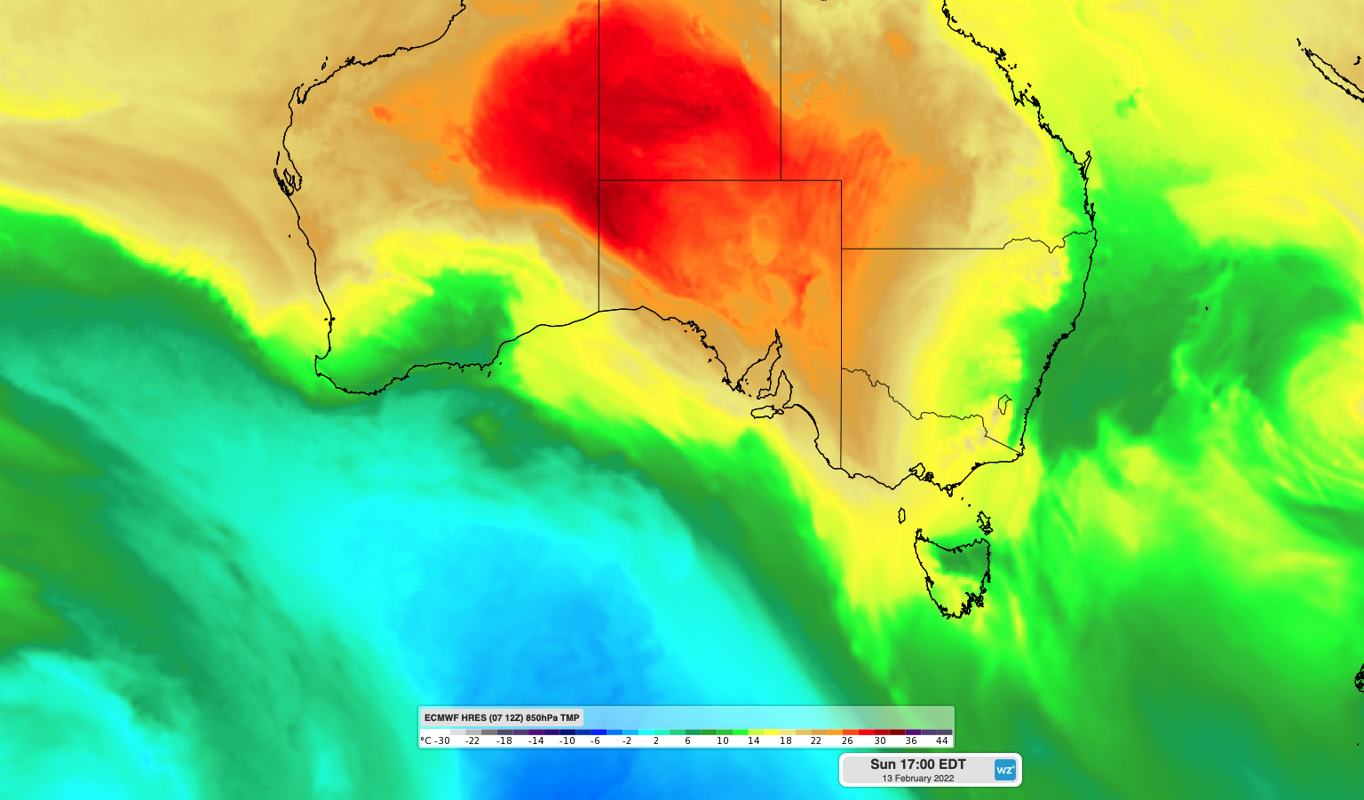 Temperatures see-saw in southeastern Australia