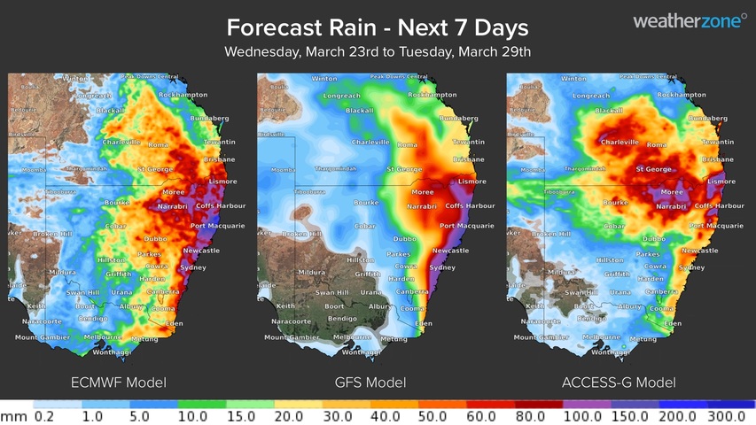 Six days of rain and storms in eastern Australia