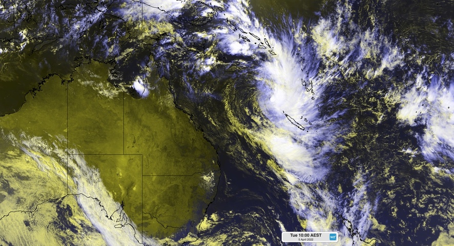 Tropical Cyclone Fili forms in Coral Sea