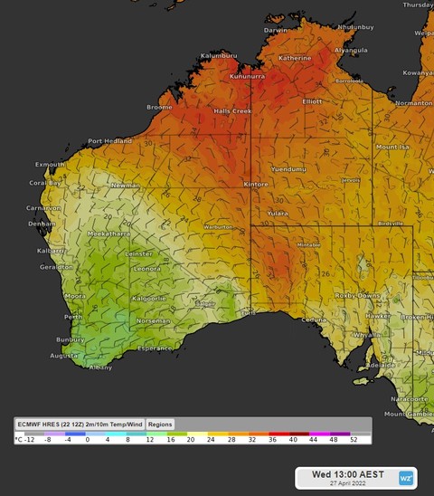 Wave of cold air coming to Western Australia 