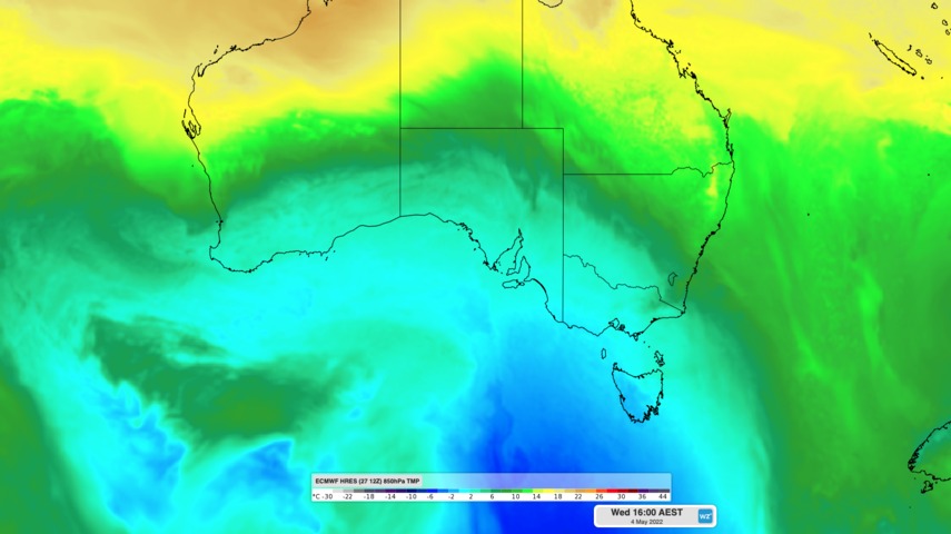 Cold snap on the way in first week of May 