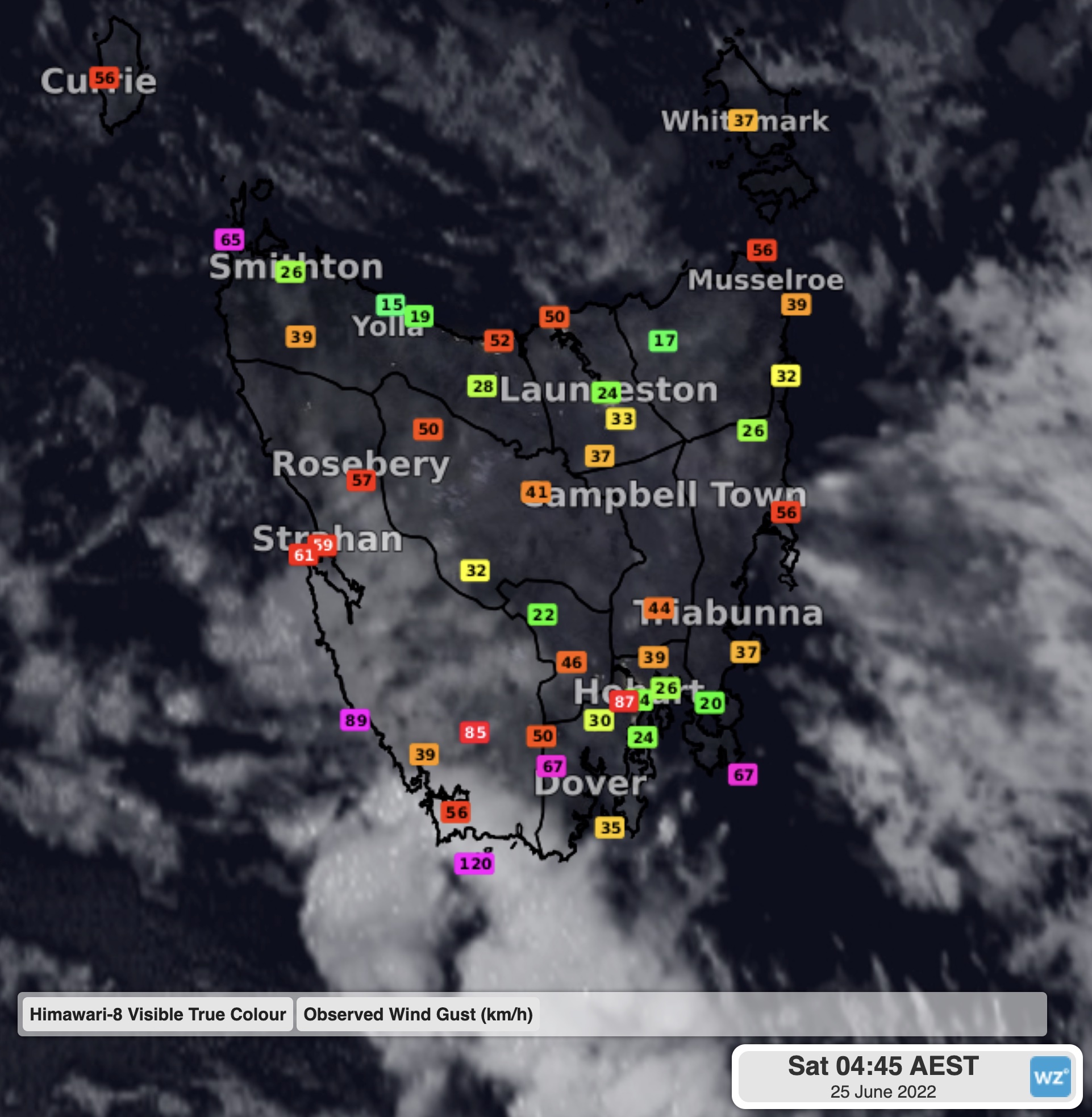 Why are winds in Tassie so different?