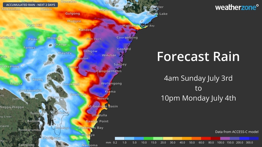 Warragamba Dam spilling as East Coast Low inundates eastern NSW