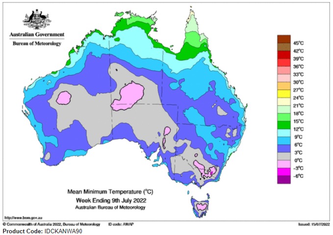 Central Australia thawing out after record-long cold spell