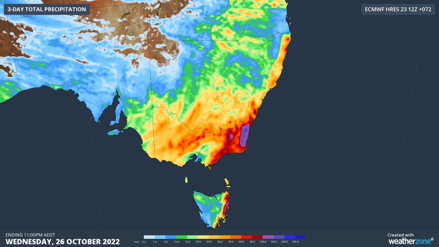 Hybrid cyclone to drench parts of NSW, Vic this week