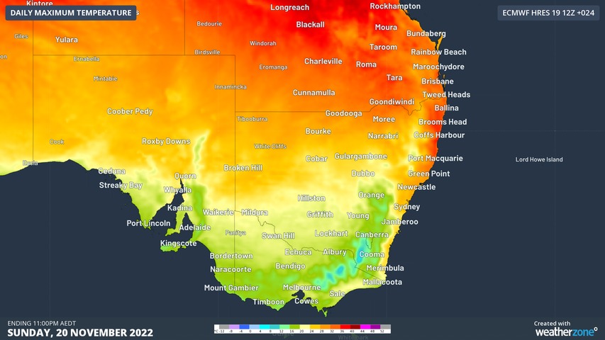 Why is Sydney warmer after a cold front?