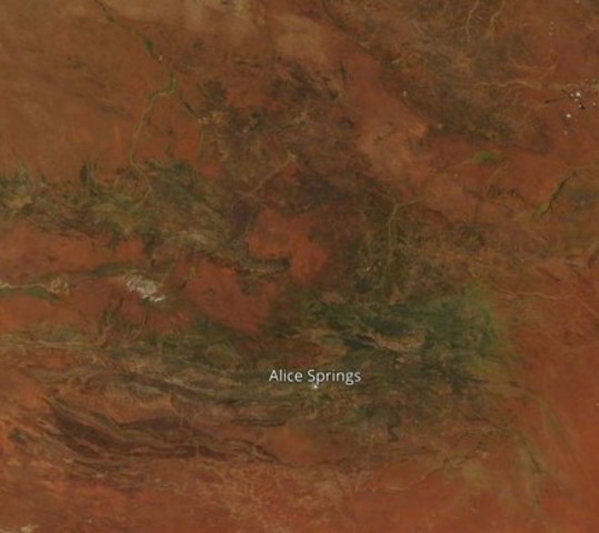 Parched Red Centre turns lush green