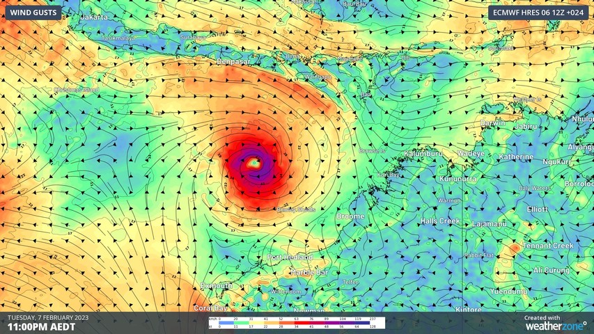 Tropical Cyclone Freddy strengthening north of WA