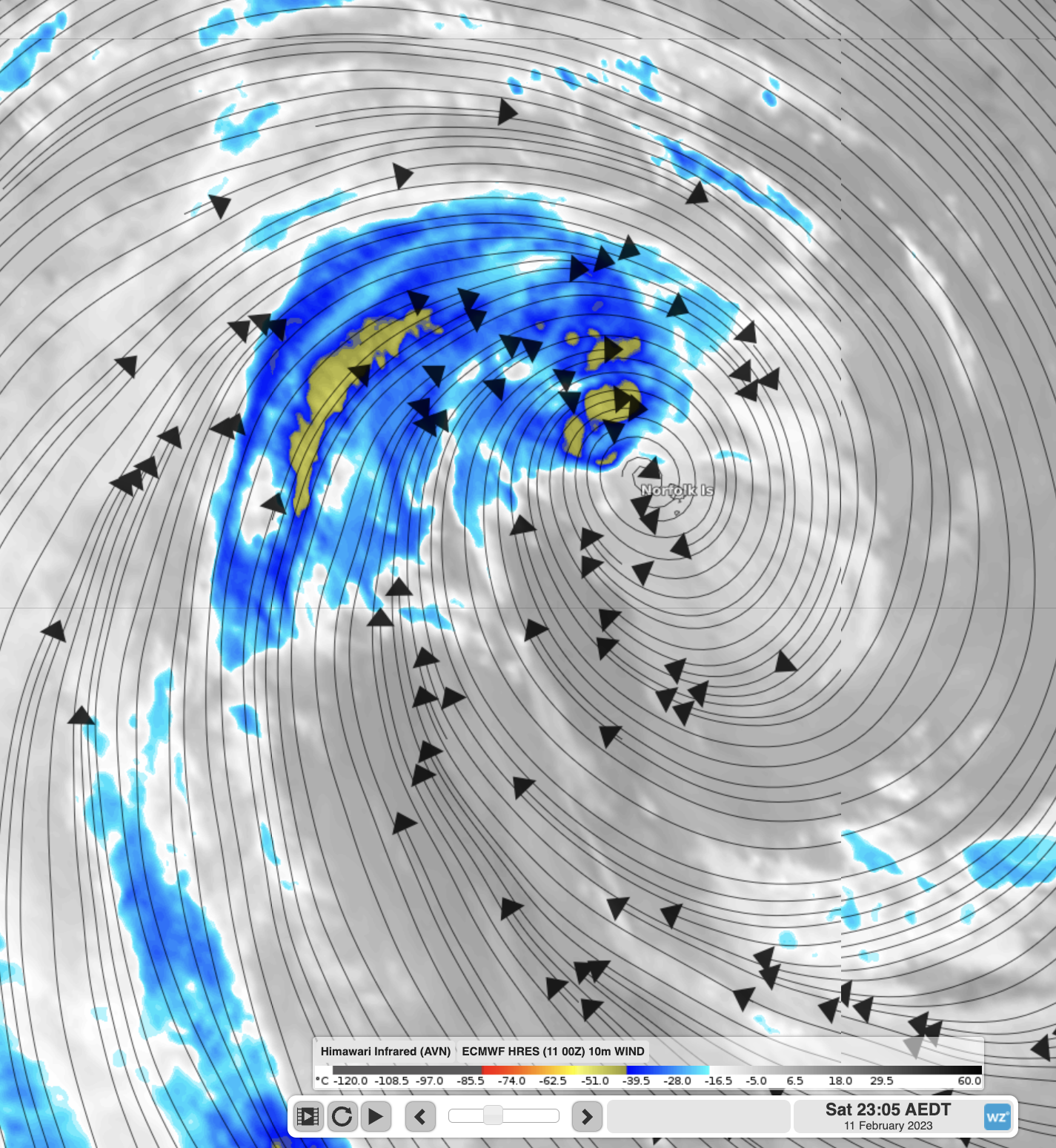 How the worst of TC Gabrielle missed Norfolk Island