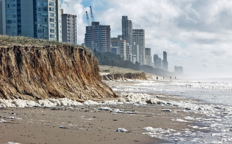 How much has sea level risen due to climate change?