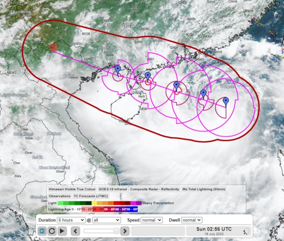 Il ciclone tropicale colpisce Cina e Vietnam