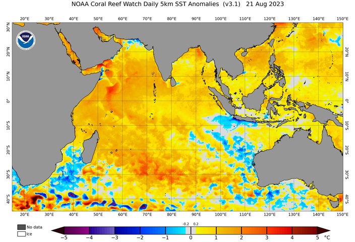 Indian Ocean Dipole hits highest level since 2019