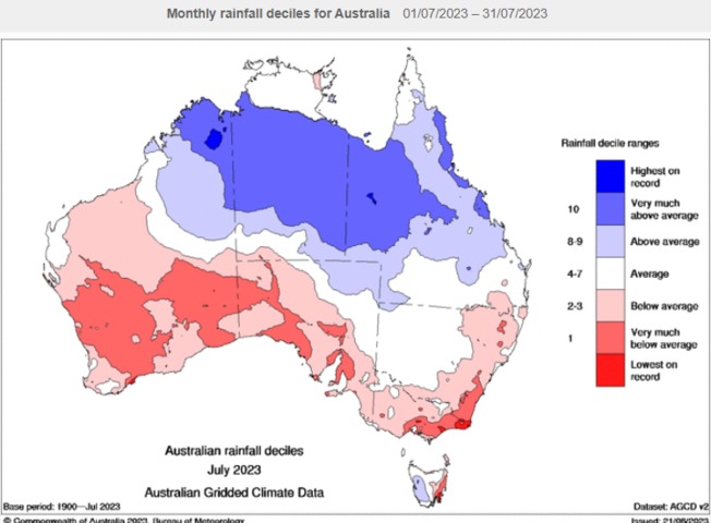 Four years since all Australian capitals drier than average