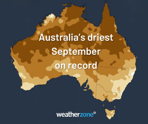 Australia's driest September on record, one of the hottest too