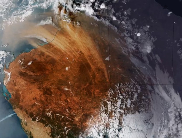 Massive Aussie dust storm stretches almost 2000 km