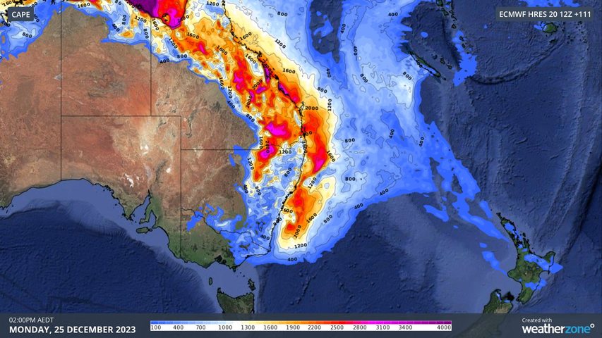Severe storms to strike eastern Australia on Christmas Day