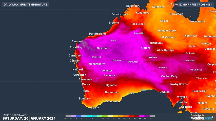 Extreme heat imminent for Pilbara, 50C possible