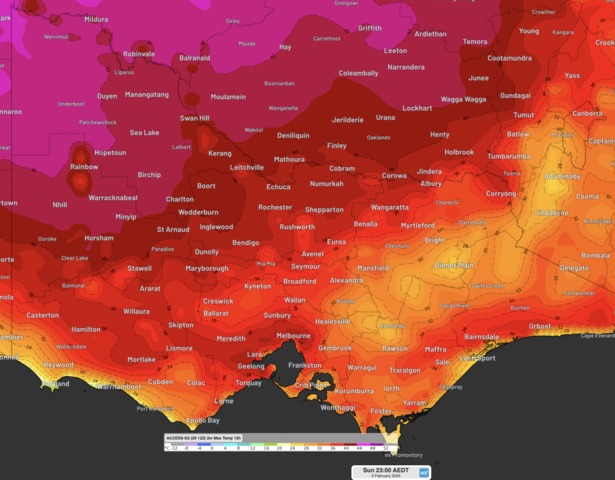 Victoria set for Sunday scorcher