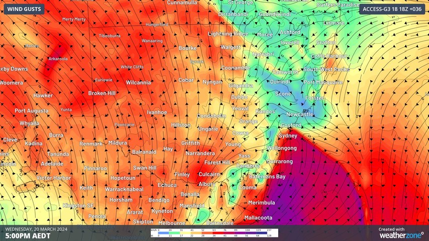 Southerly buster to hit NSW on Wednesday