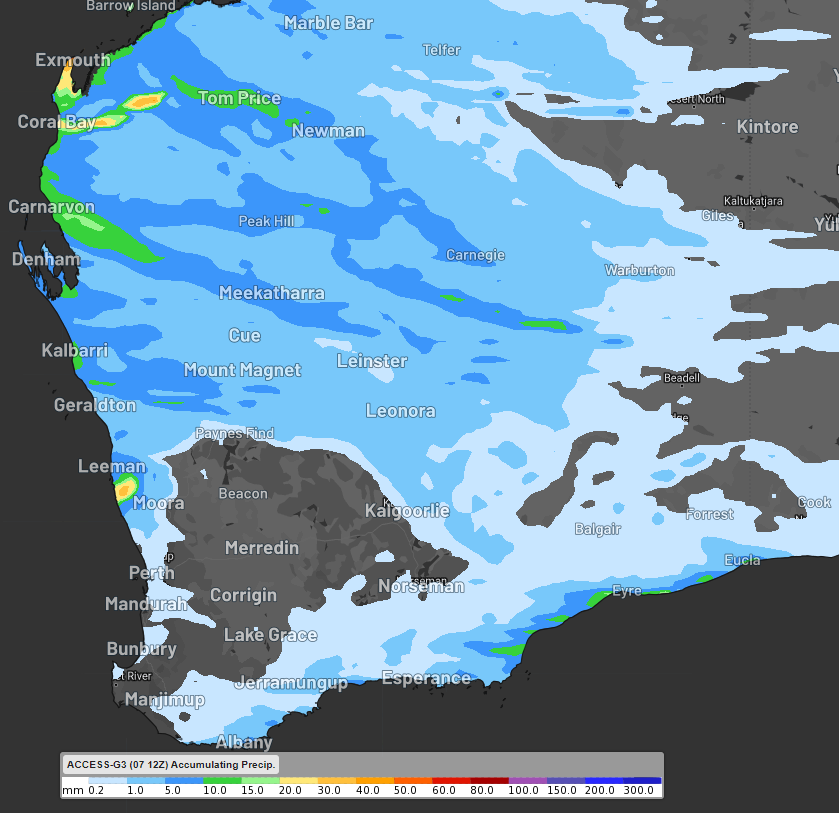 Tropical Cyclone Olga to bring rain to parts of WA 