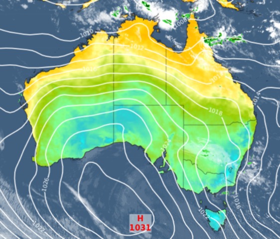 Southerly surges across the southeast