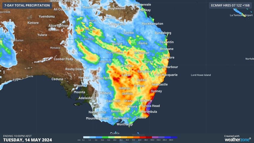Another wave of rain to soak Australia's east