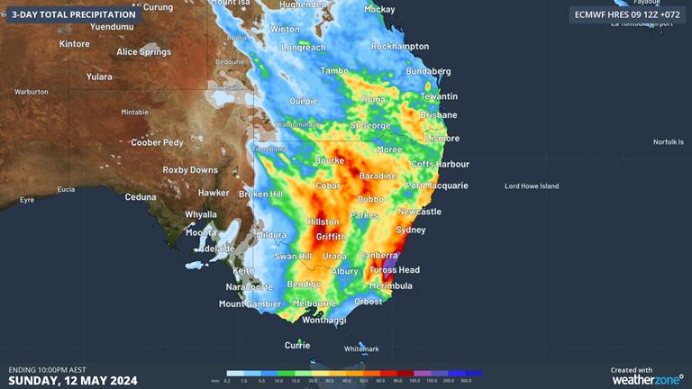 Eastern soaking underway with two months' rain in western NSW