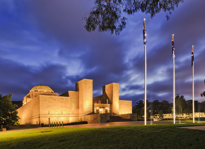 Image: The Australian War Memorial in Canberra in a typical April chill. Source: iStock/zetter