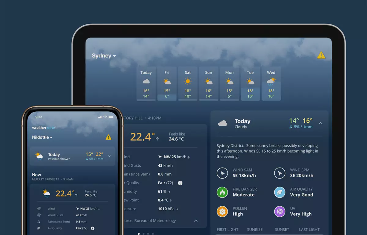 Weatherzone website and apps